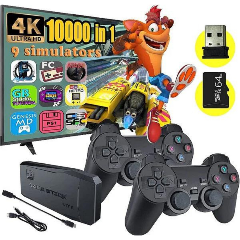 Super Retrô Game© 4K HD 10.000 Jogos + (2 Controles de Brinde) Promoción Especial por el Día del Niño